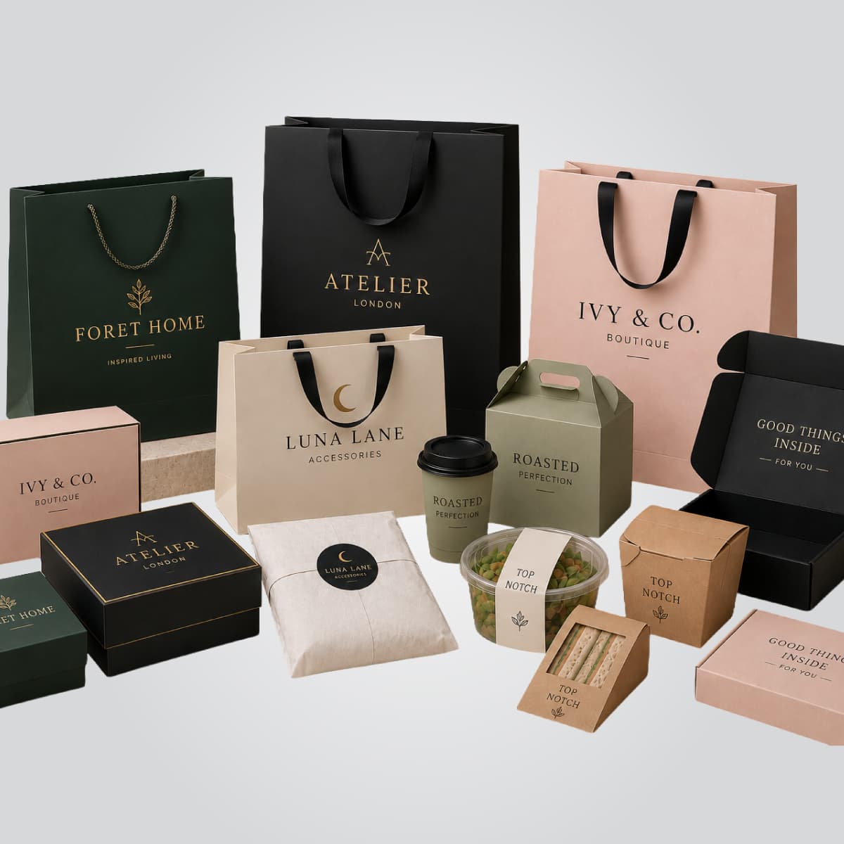 Custom branded Buynex packaging